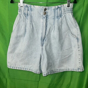 Zara Light Blue High Waist Women Shorts